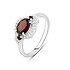 Женское серебряное кольцо с куб. циркониями и гранатами - фото 1