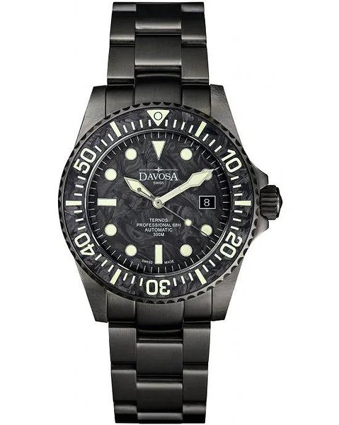 Davosa Мужские часы Ternos Proffesional 68H Carbon Limited Edition 161.539.50
