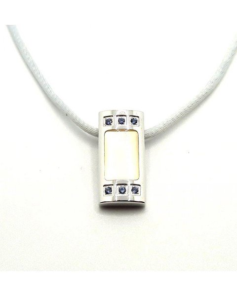 Saint Honore Стальное колье с цирконами и перламутром