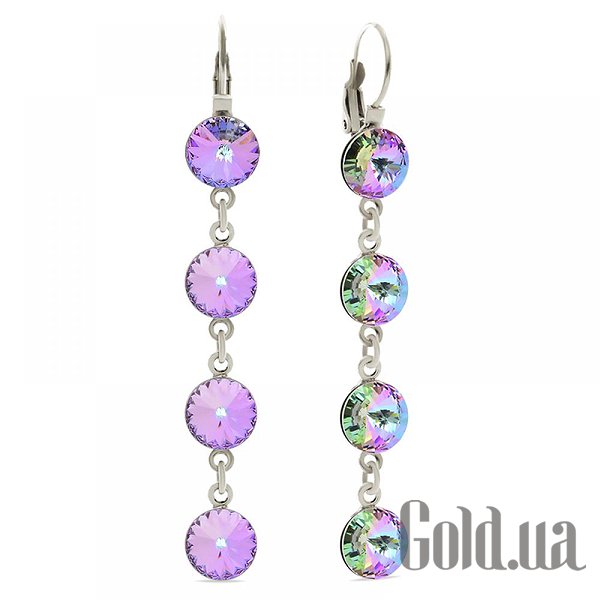 

Серьги с подвесками Kobi, Стальной, Серьги с кристаллами Swarovski