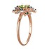 Женское золотое кольцо с бриллиантами, изумрудами и перидотом - фото 2