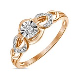 Золотое кольцо с бриллиантами, 1547388