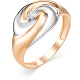 Женское золотое кольцо с бриллиантом, 1603708