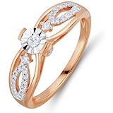 Золотое кольцо с бриллиантами, 1624700