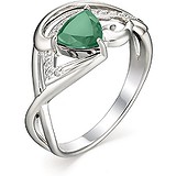 Женское серебряное кольцо с куб. циркониями и агатом, 1646716