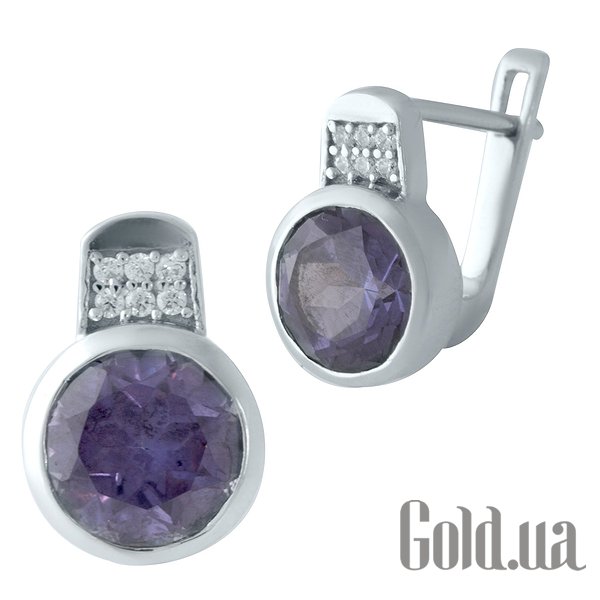 

Серьги Fresh Jewelry, Серебряные серьги с александритами и куб. циркониями