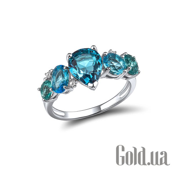 

Женские кольца Lurie Jewelry, Женское серебряное кольцо с куб.циркониями и хрусталем, 16