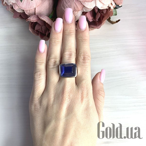 Каблучка Fresh Jewelry Жіноча срібна каблучка з котячим оком, 17.5