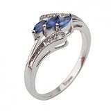 Женское золотое кольцо с бриллиантами и сапфирами, 1795452