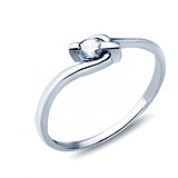 Cеребряное кольцо с куб. цирконием, 817788