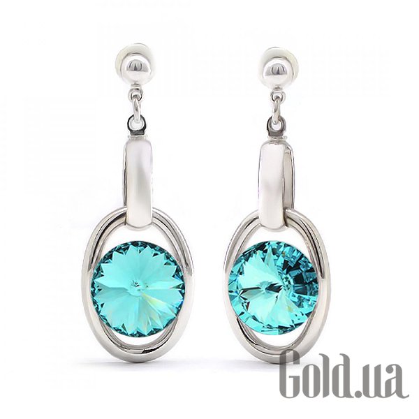 

Серьги с подвесками Kobi, Стальной, Серьги с кристаллами Swarovski