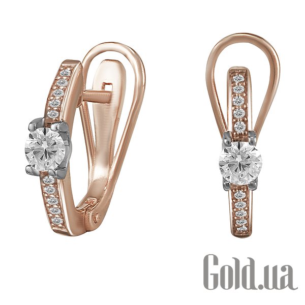 

Серьги Fashion, Золотые серьги с куб.циркониями