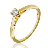 Золотое кольцо с бриллиантом, 1530237