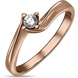 Золотое кольцо с бриллиантом, 1554557