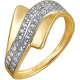 Женское золотое кольцо с куб. циркониями, 1604733