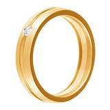 Золотое обручальное кольцо с бриллиантом, 1654909