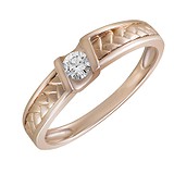 Золотое кольцо с бриллиантом, 1669245