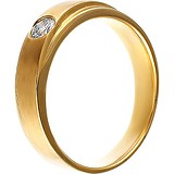 Золотое обручальное кольцо с бриллиантом, 1673085