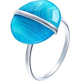 Женское серебряное кольцо с агатом, 1676413