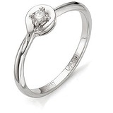 Золотое кольцо с бриллиантом, 1710717
