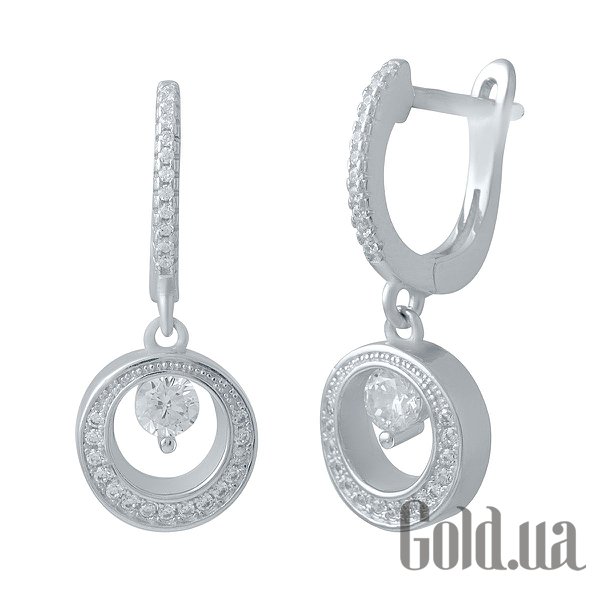 

Серьги с подвесками Fresh Jewelry, Серебряные серьги с куб. циркониями
