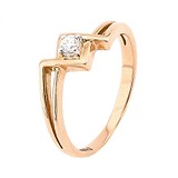 Золотое кольцо с бриллиантом, 1733501