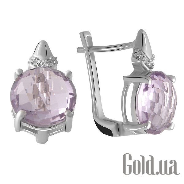 

Серьги Fresh Jewelry, Серебряные серьги с куб. циркониями и аметистами