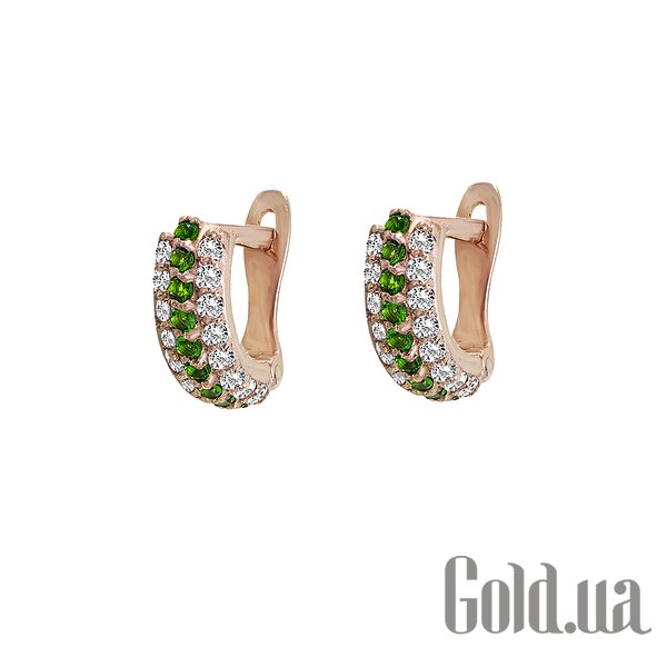 

Серьги Украина, Золотые серьги с куб. циркониями