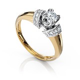 Золотое кольцо с бриллиантами, 1747837