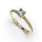 Золотое кольцо с бриллиантами, 1768573