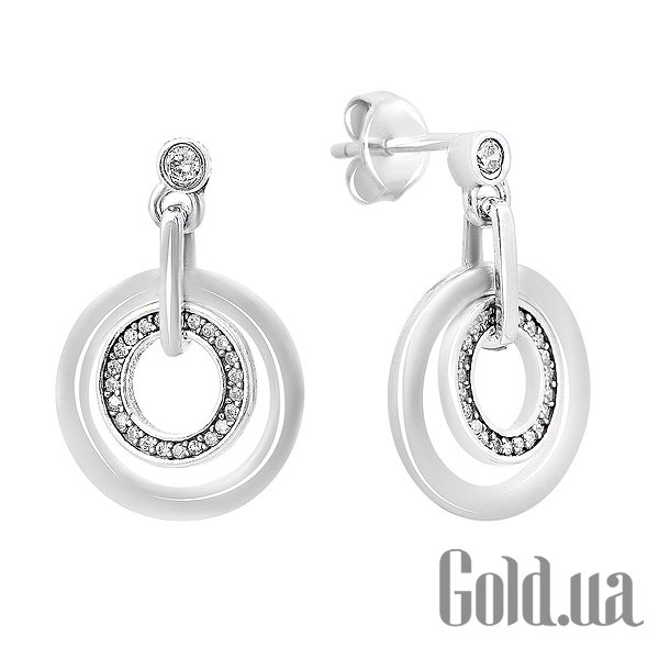 

Серьги с подвесками Fresh Jewelry, Серебряные серьги с куб. циркониями