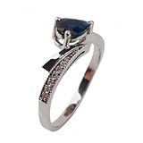 Женское золотое кольцо с бриллиантами и сапфиром, 1795453