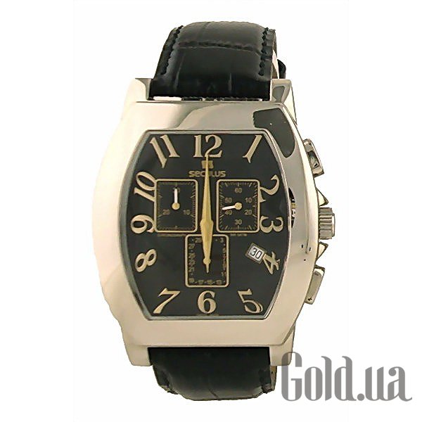 Купити Seculus 4469.1.816 ss case, black dial, black leather