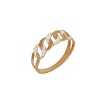 Женское золотое кольцо с куб. циркониями, 1528190
