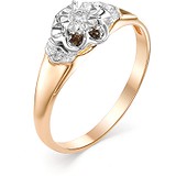 Женское золотое кольцо с бриллиантами, 1604222
