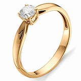 Золотое кольцо с бриллиантом, 1605758