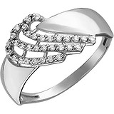 Женское серебряное кольцо с куб. циркониями, 1613950