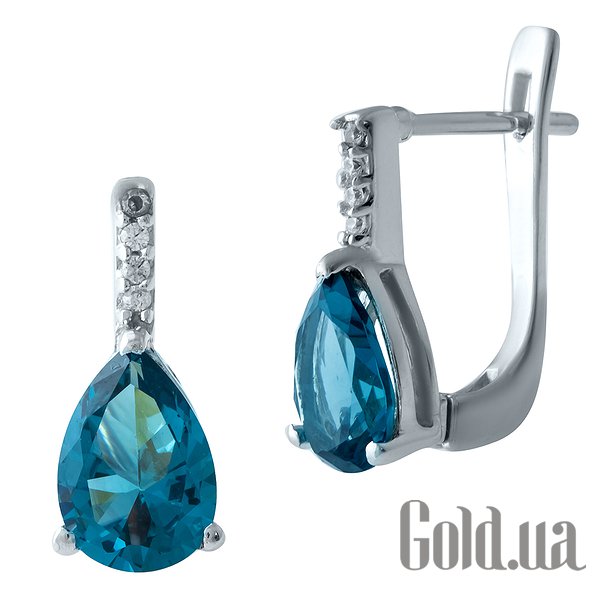 

Серьги Fresh Jewelry, Серебряные серьги с топазами и куб. циркониями