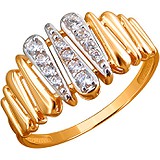 Женское золотое кольцо с куб. циркониями, 1636990