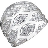 Женское серебряное кольцо с куб. циркониями, 1639038