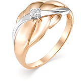 Женское золотое кольцо с бриллиантом, 1644926