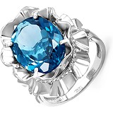 Kabarovsky Женское золотое кольцо с бриллиантами и топазом, 1647742