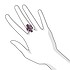 Женское серебряное кольцо с аметистами и родолитами - фото 3