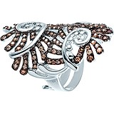 Женское серебряное кольцо с куб. циркониями, 1670270