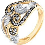 Женское золотое кольцо с бриллиантами, 1673086