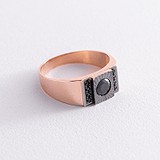Заказать Мужское золотое кольцо с куб. циркониями (onxк06806) ,цена 15655 грн., в магазине Gold.ua