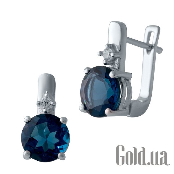 

Серьги Fresh Jewelry, Серебряные серьги с куб. циркониями и топазами