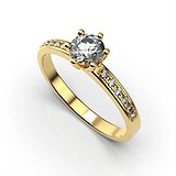 Золотое кольцо с бриллиантами, 1768830