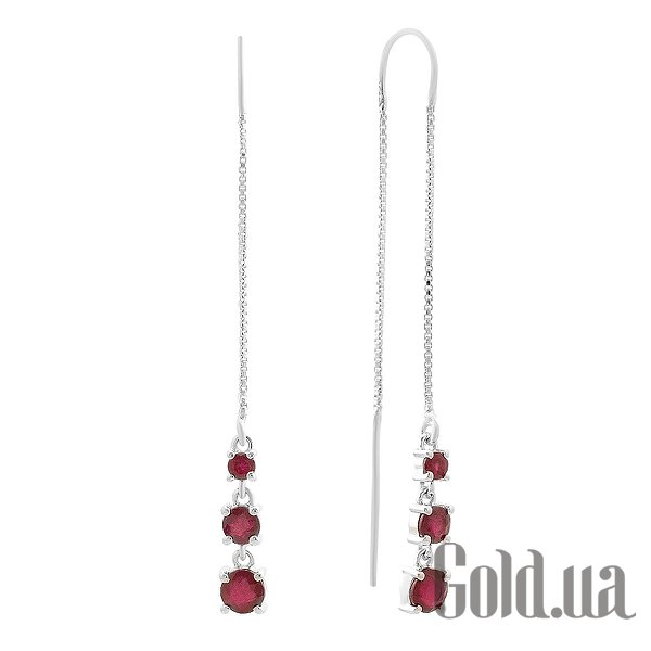 

Серьги с подвесками Fresh Jewelry, Серебряные серьги с рубинами