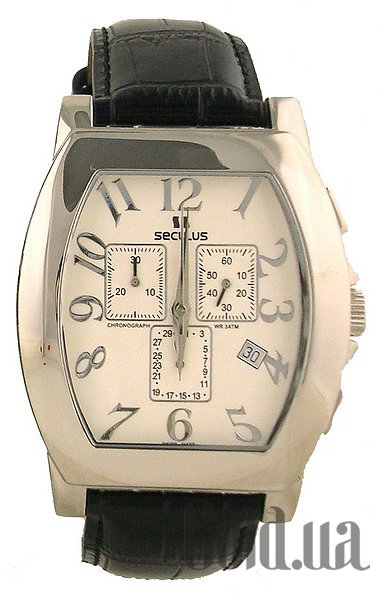 

Швейцарские часы Seculus, 4469.1.816 ss case, white dial, black leather